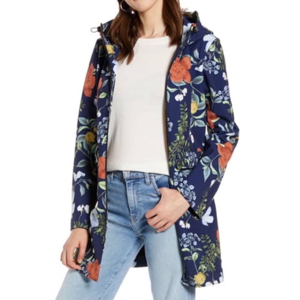 Halogen Navy Floral Spring Jacket - LP